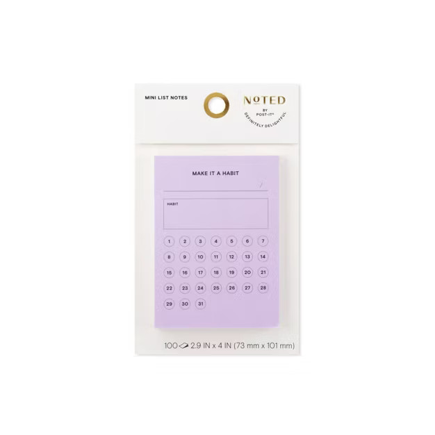 Post-it Habit Mini List Notes 4"x2.9" - Purple | Target