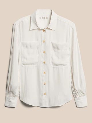 Balloon-Sleeve Safari Shirt | Banana Republic (US)