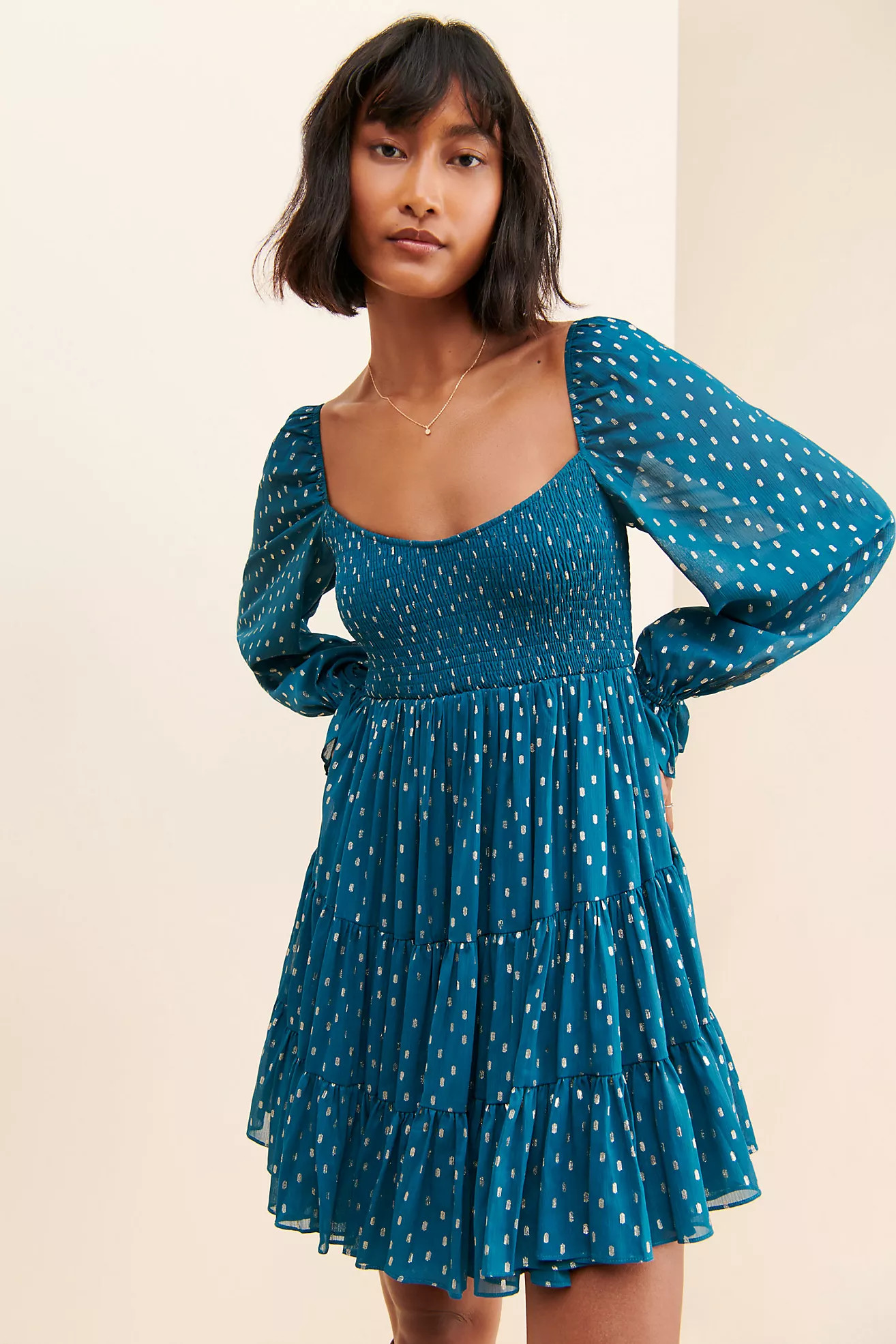 g.p.d. Polka Dot Mini Dress | Anthropologie (US)