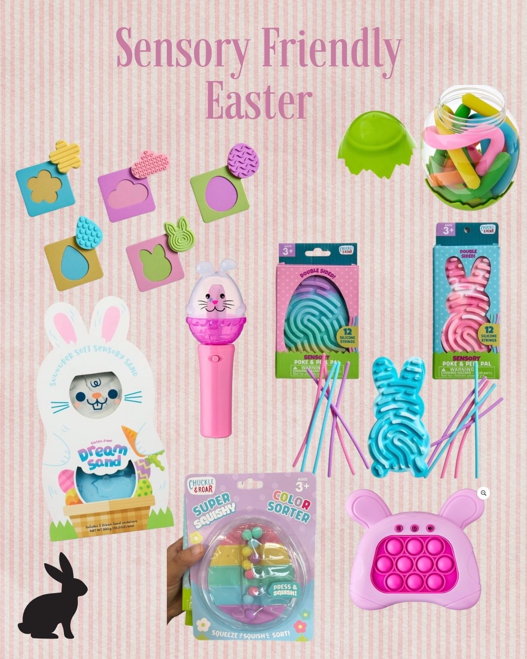Sensory friendly basket stuffers. It is so hard buying easter basket things for my son who has autism. I am so excited walmart has this amazing line with tons of sensory friendly toys for your child or even older adult Easter basket. 

#LTKmomlife #LTKKids #LTKSeasonal