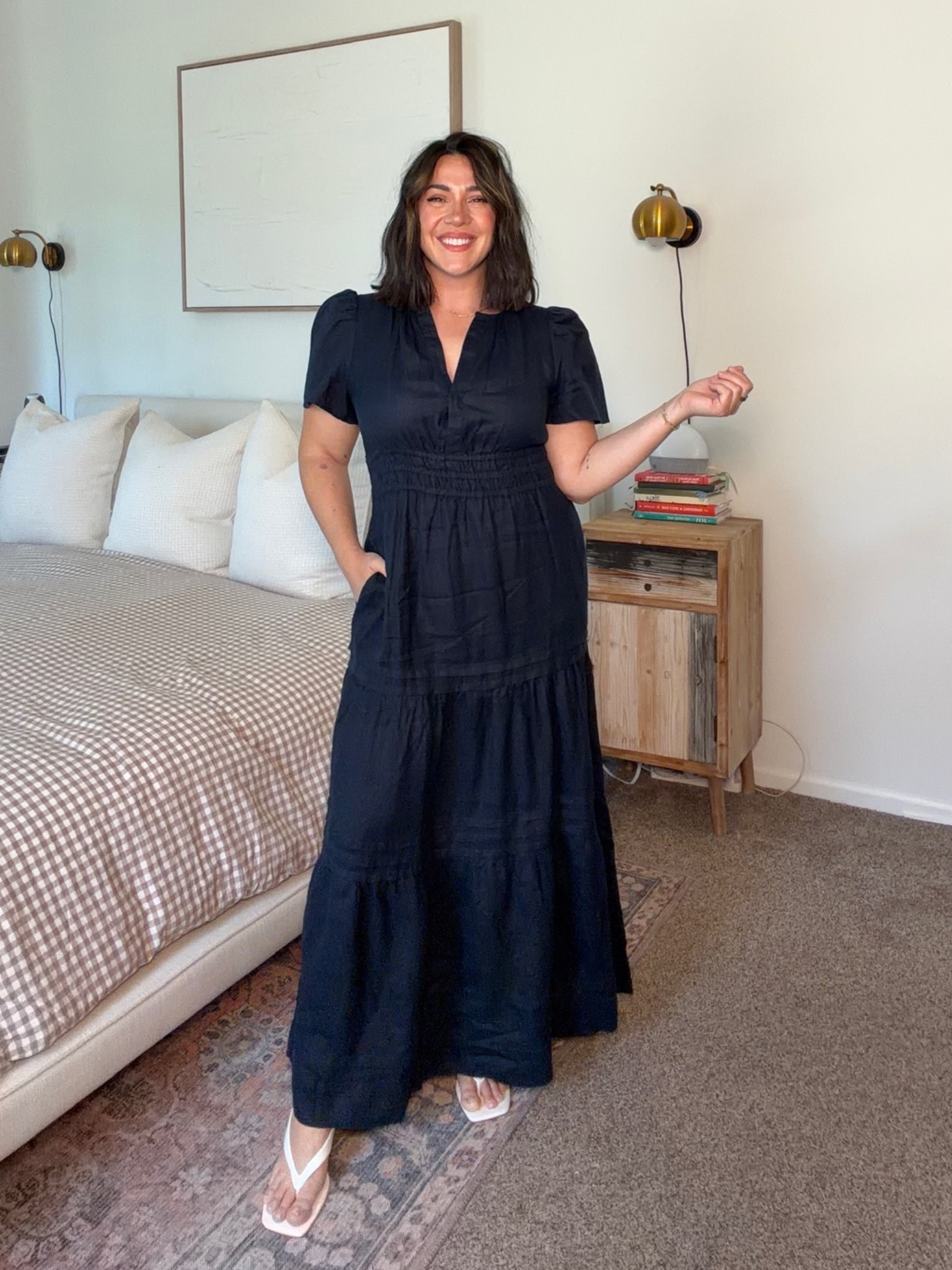 100% European linen maxi dress! Quality material under $90 compared to the anthro style for over $200. Incredible fit & such a flattering a-line design!

Size L

#LTKootd #LTKSeasonal #LTKMidsize
