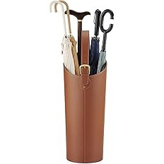 Brown Artificial Leather Tall Umbrella Holer Entryway Indoor for Business Office,22.4 Inch Umbrel... | Amazon (US)
