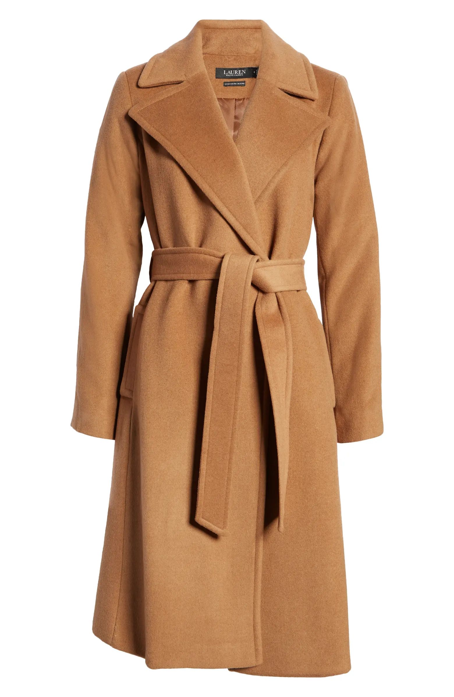 Women's Wool & Cashmere Blend Wrap Coat | Nordstrom