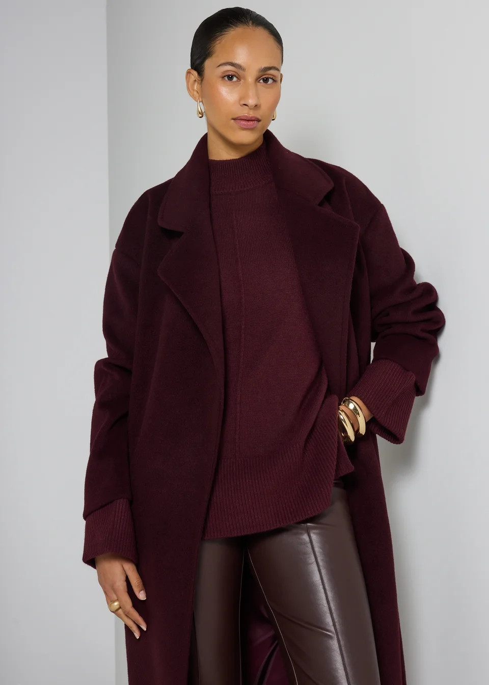 Et Vous Burgundy Oversized Jumper | Matalan (UK)