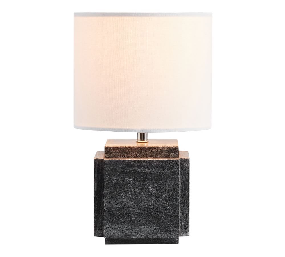 Amara Marble Table Lamp, Small, Black | Pottery Barn (US)