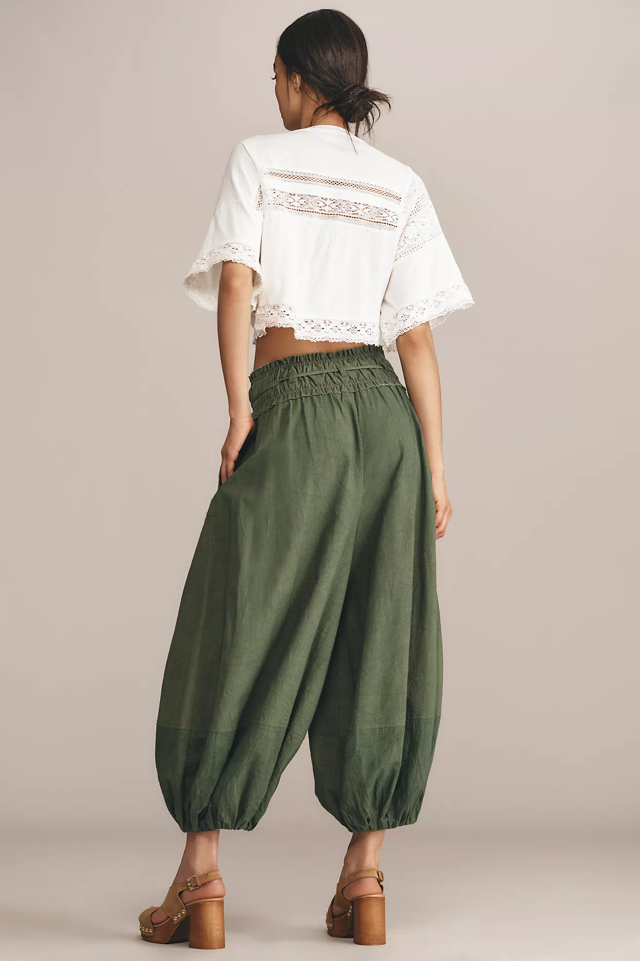 By Anthropologie Cotton Linen Utility Balloon Pants | Anthropologie (US)