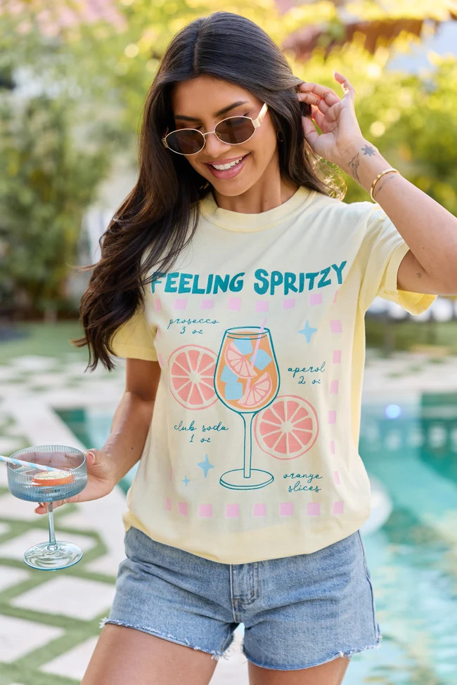 Feeling Spritzy Yellow Graphic Tee | Zulily