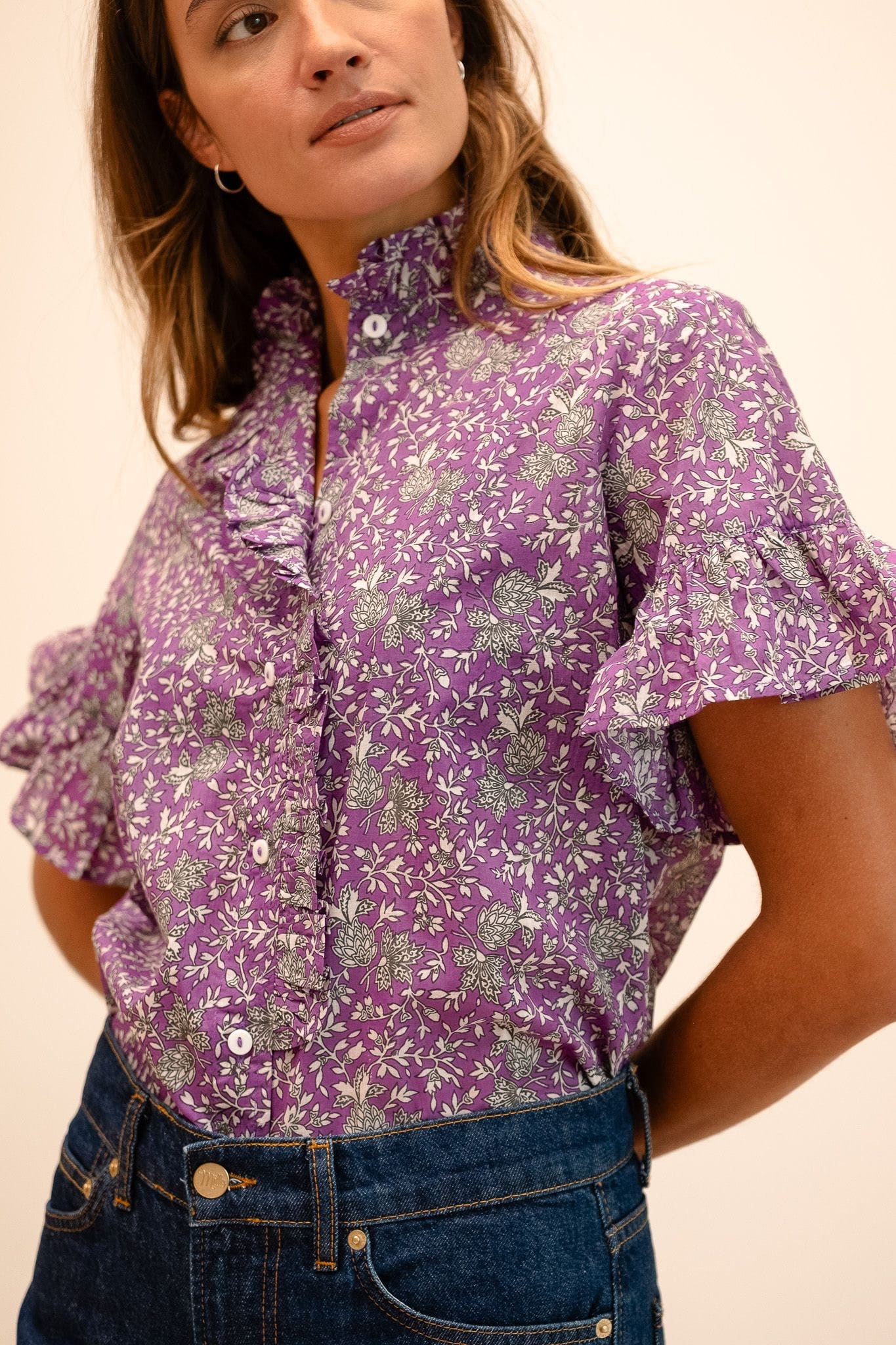 Vanessa Top in Provence Floral | Shop.app