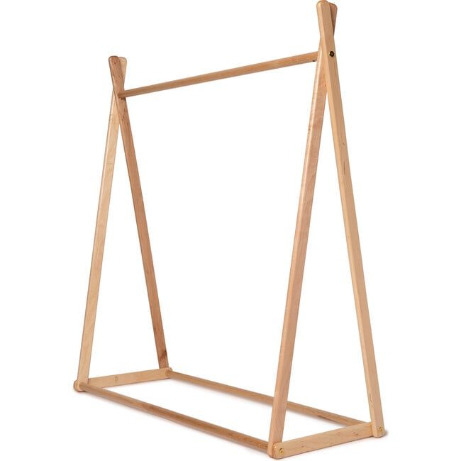 Mini Wooden Clothing Rack, Natural | Maisonette