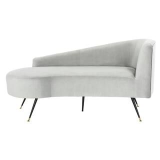 SAFAVIEH Evangeline Gray/Black Chaise Lounge LVS6300B - The Home Depot | The Home Depot