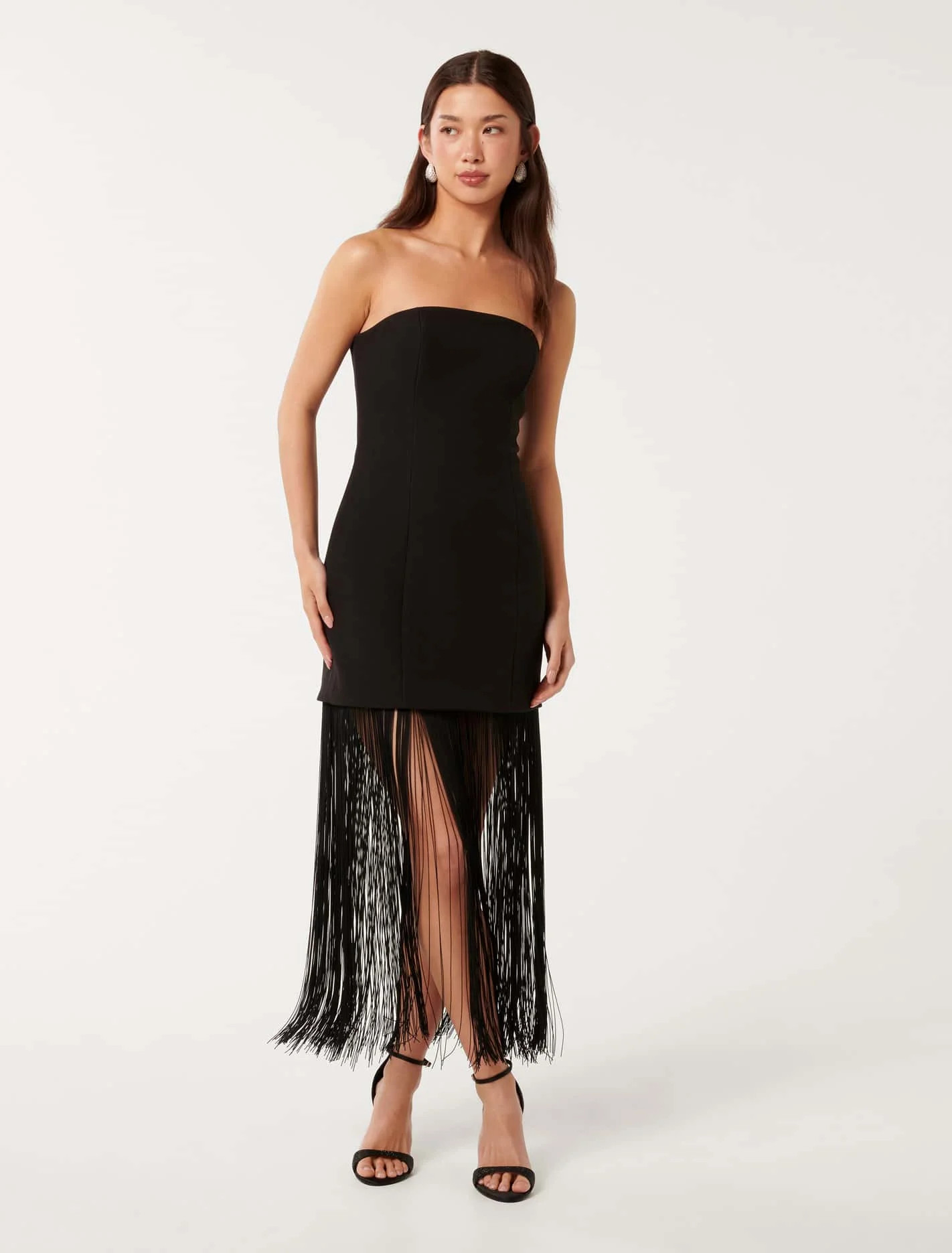 Brodie Strapless Fringe Dress | Forever New (UK & IE)