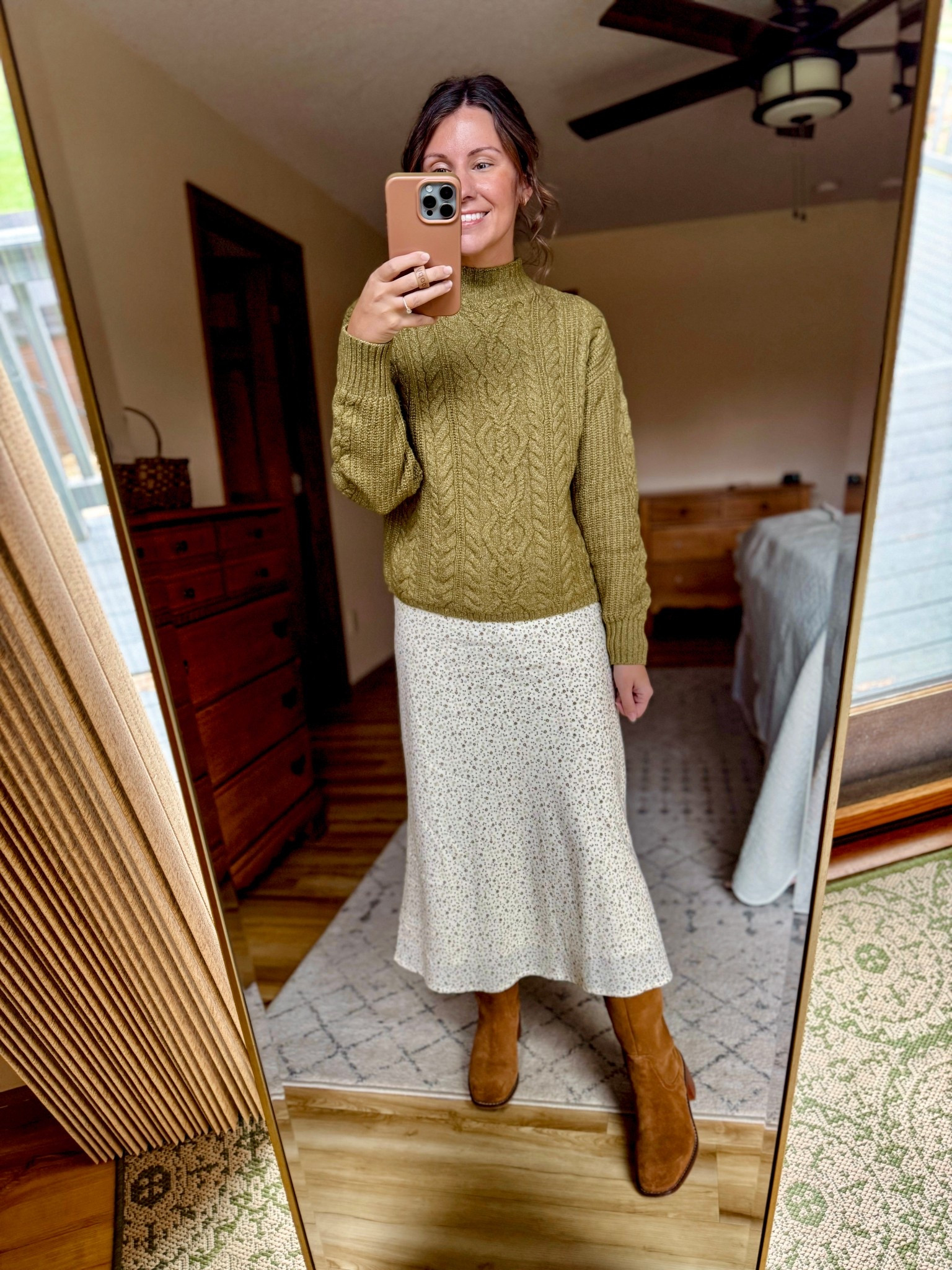 Wearing xs in my sweater and xs in my skirt! My boots are older so I linked similar ones 

#LTKStyleTip #LTKSeasonal #LTKPetite