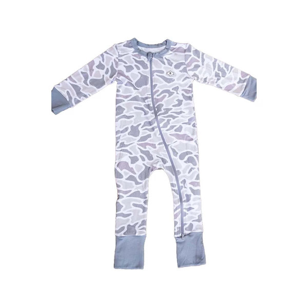 Burlebo Full Zip Convertible Pajamas Baby Newborn White Camo | Scheels