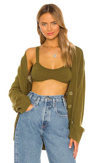 Adelie Knit Bra in Green | Revolve Clothing (Global)