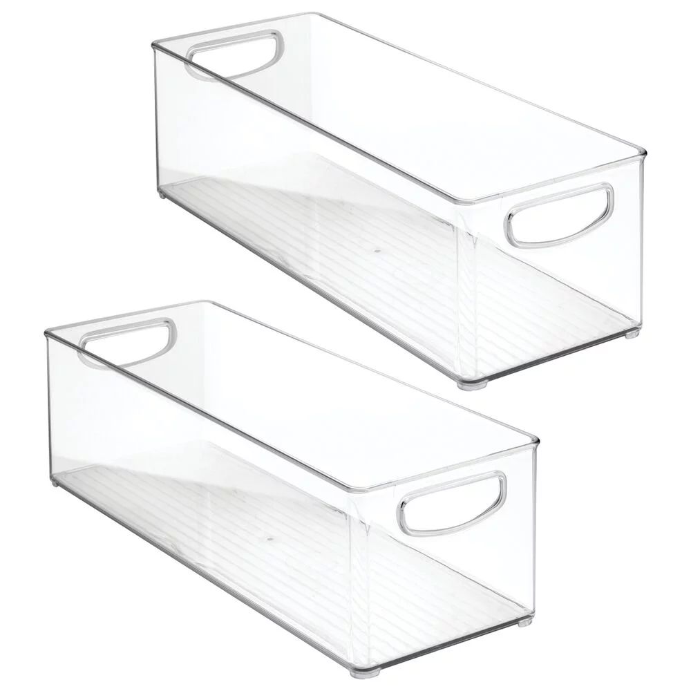 mDesign Plastic Art Supply Basket Storage Container Holder, Long Organizer Bins with Handles - fo... | Walmart (US)