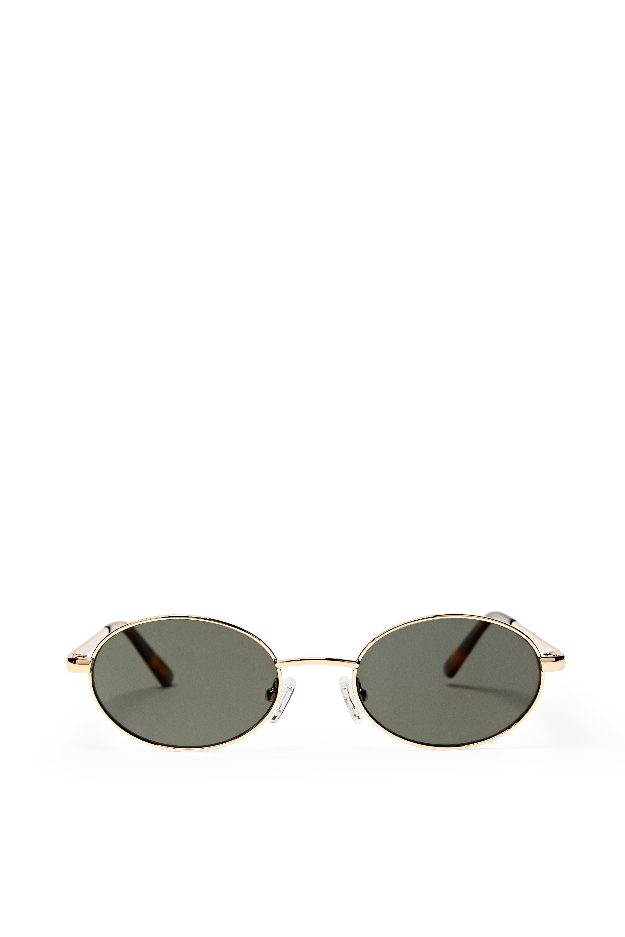 Oval metal sunglasses - GOLDEN | Massimo Dutti UK