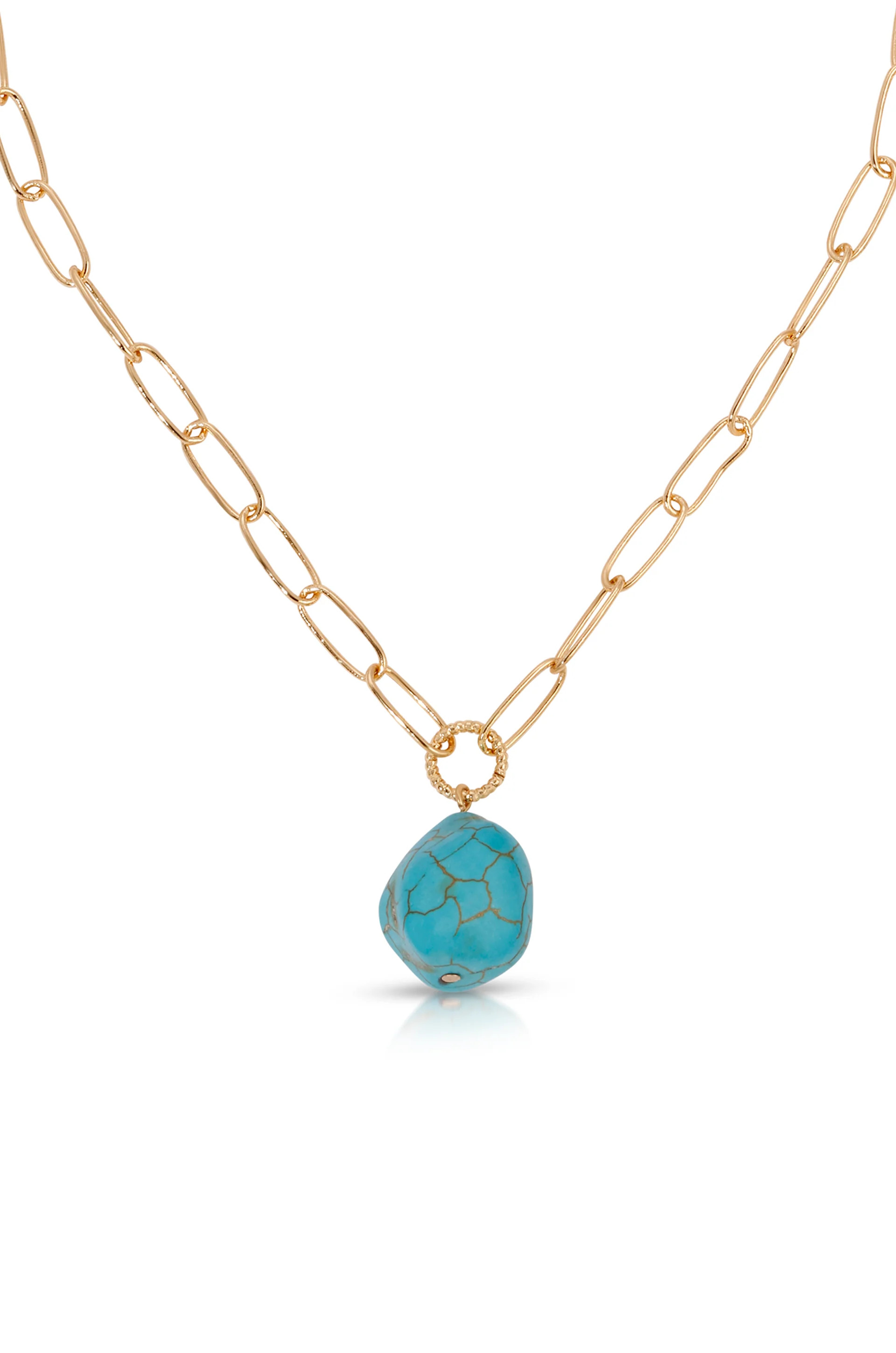 Turquoise Open Links Necklace | Ettika
