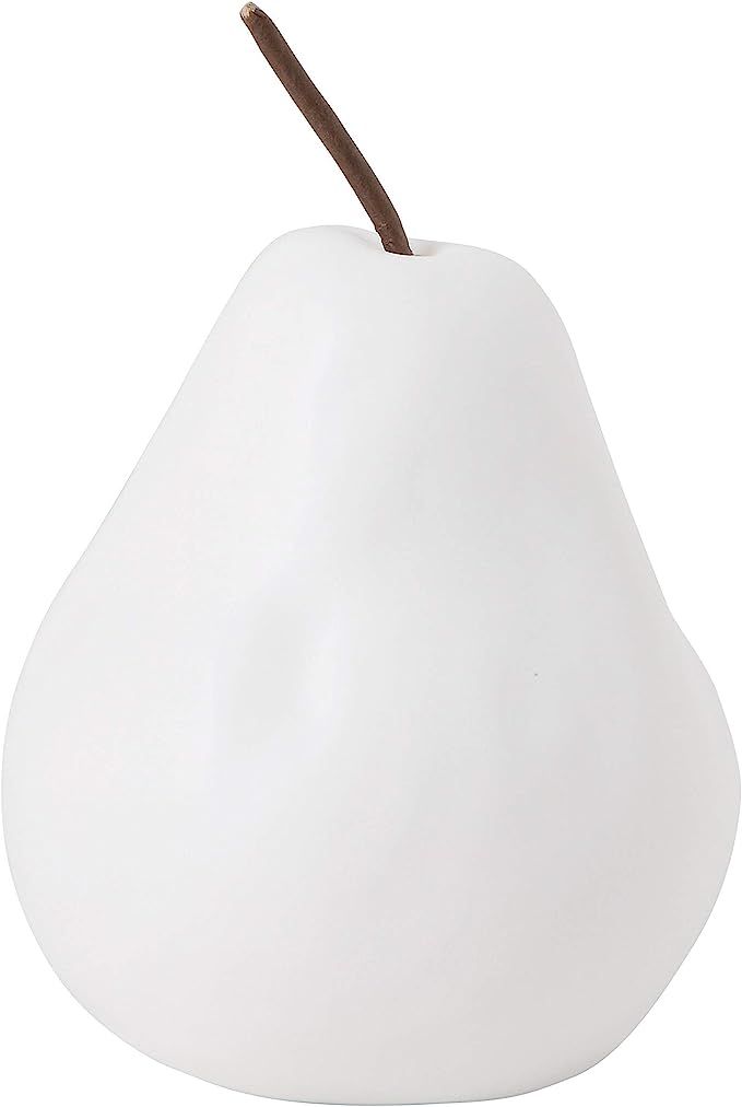 Creative Co-Op Decorative White Stoneware Pear | Amazon (US)