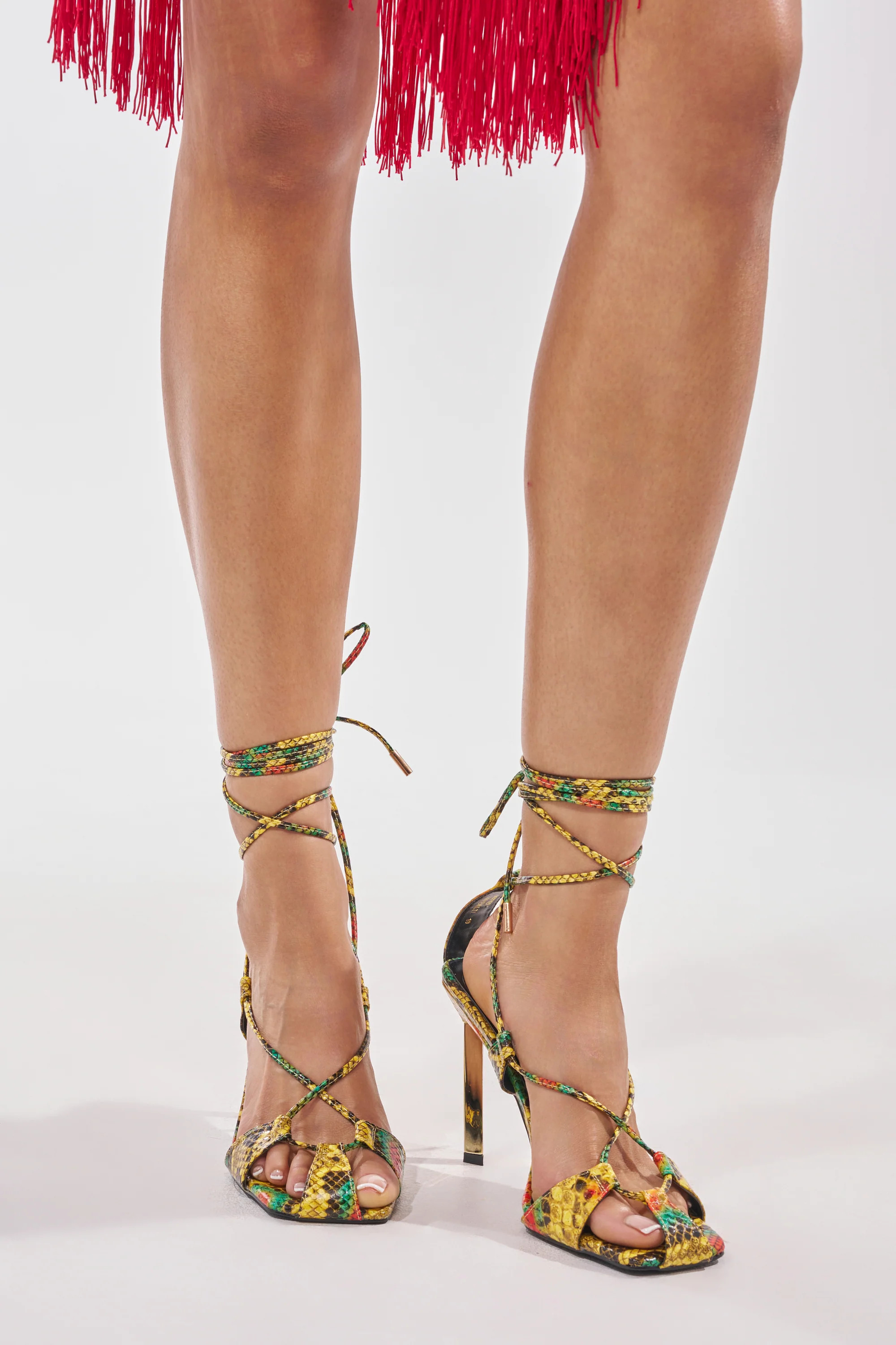 AZALEA WANG NOTYET MULTI SNAKE STILETTO SANDAL | AKIRA