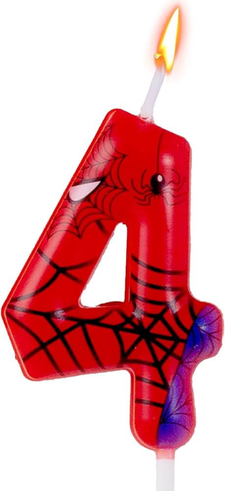 Gezan Spider Themed Birthday Candles Number Candles Happy Birthday Cake Toppers Advent Candle Web... | Amazon (US)