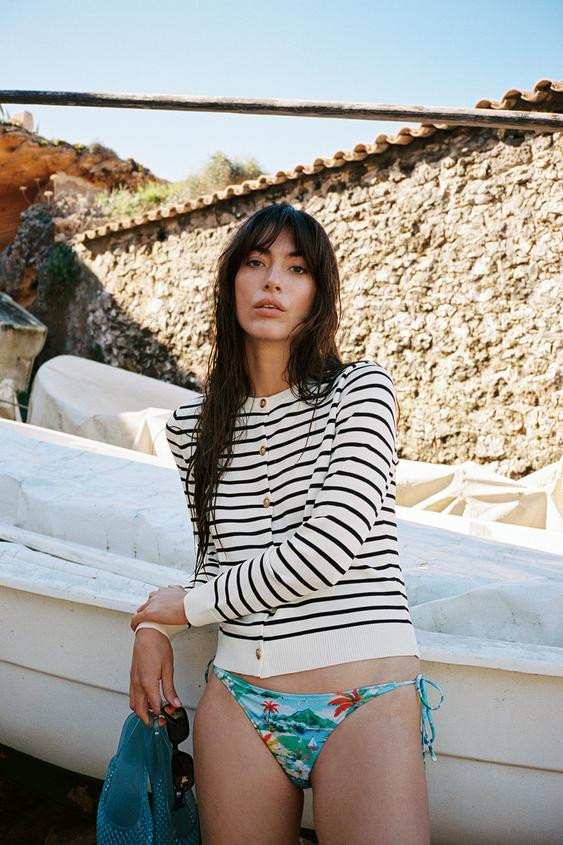 STRIPED KNIT CARDIGAN | Zara US