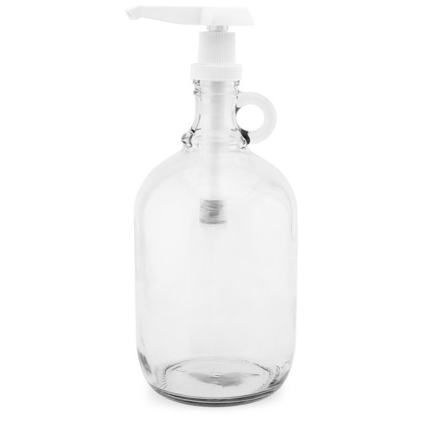 64 Ounce / Half Gallon Glass Pump Dispenser Bottle, 64oz Jug with Pump | Walmart (US)