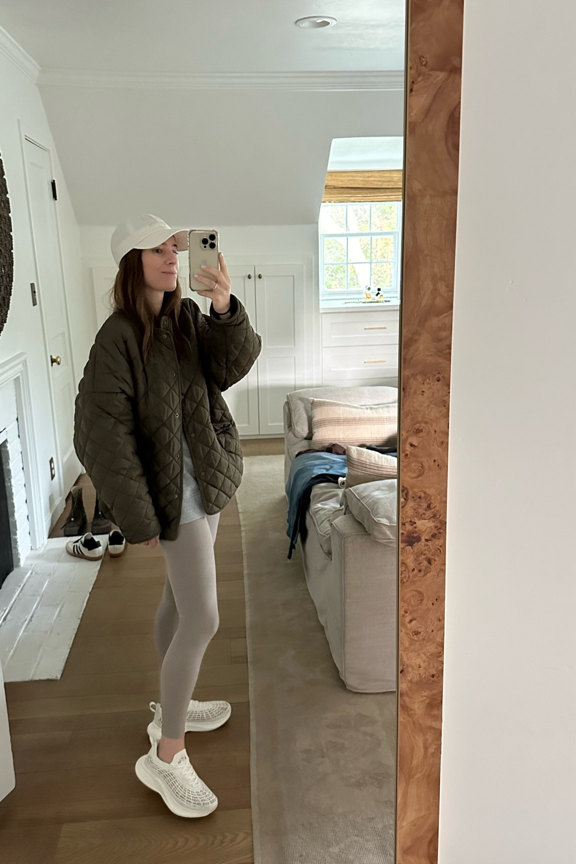 Walk to school. 

I have owned this jacket for a couple years now and it’s a staple for me for morning school drop off. Runs oversized — so I would size down (I wear XXS) . But just an easy one with pockets / keeps me warm. 