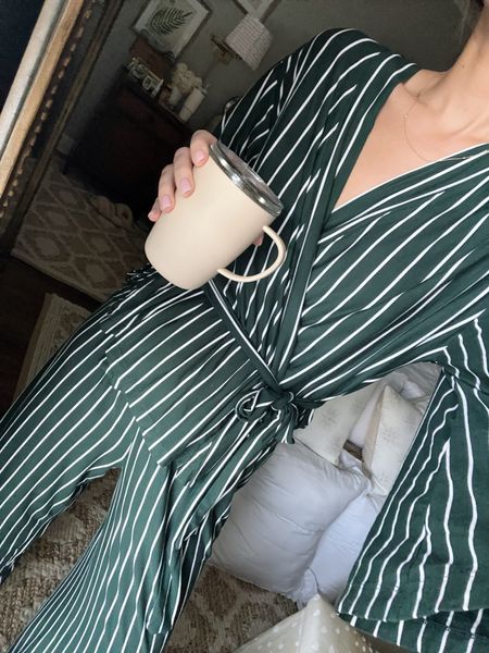 Obsessed with these green kimono wrap pajamas, and I use my vinglance mug almost daily - used it for cider last night!

#LTKHoliday #LTKGiftGuide