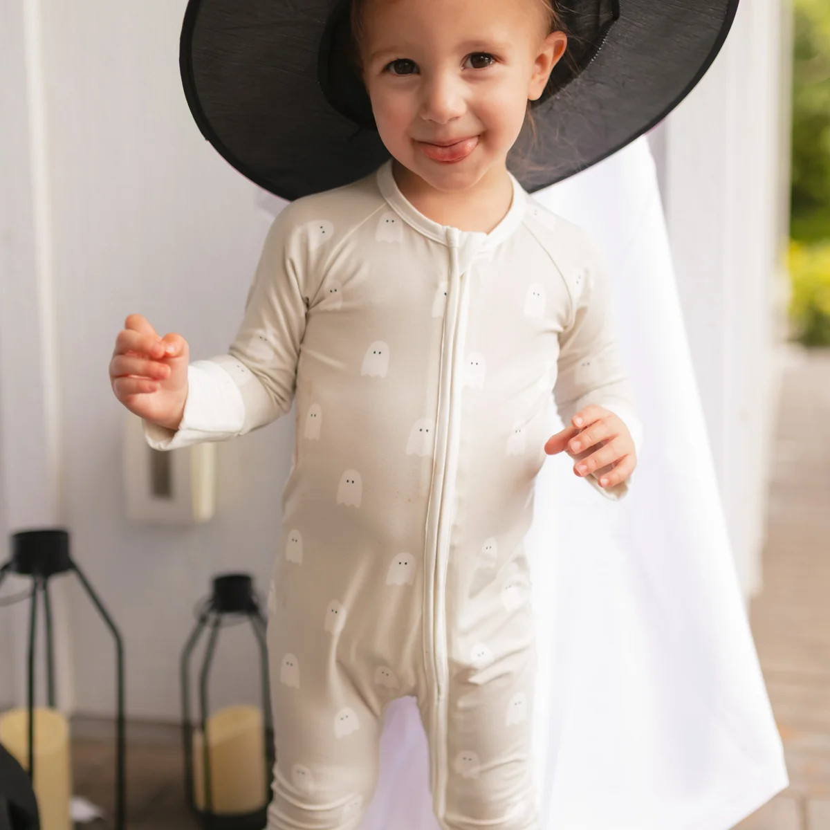 Infant Romper in Cream Ghost | Silks Design
