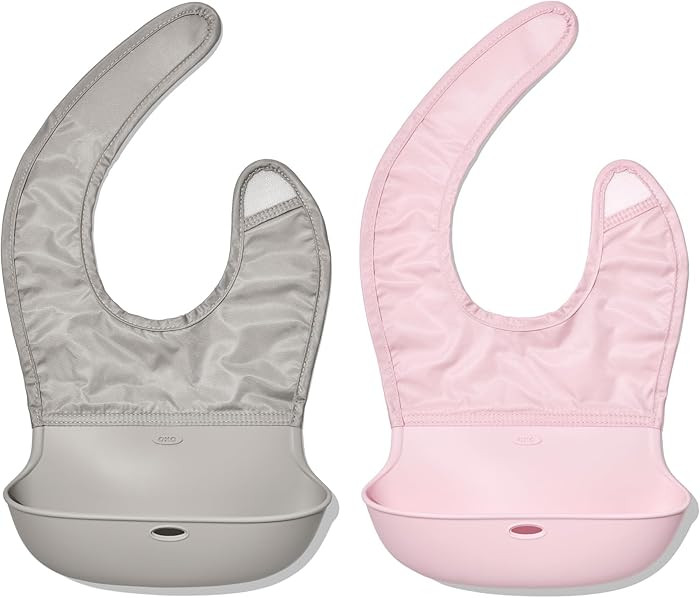 OXO Tot Roll-Up Bib - 2 Pack - Drizzle and Blossom | Amazon (US)