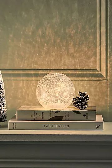 Glowing LED Sphere, Clear | Anthropologie (US)