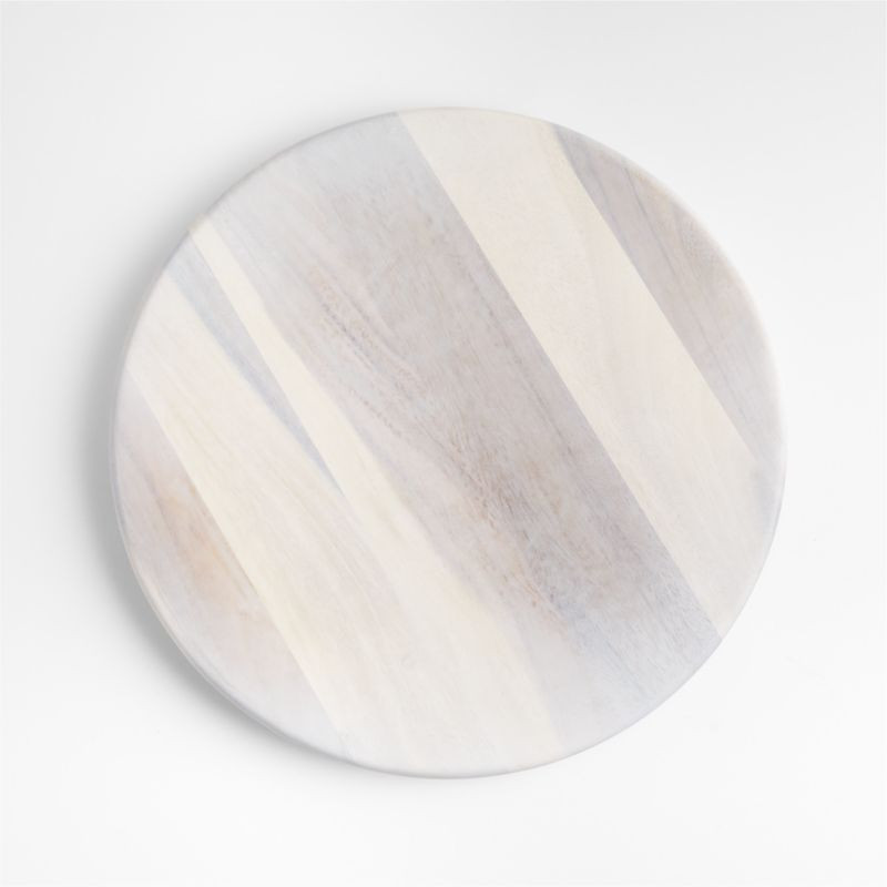 Tondo 20" White-Washed Lazy Susan + Reviews | Crate & Barrel | Crate & Barrel