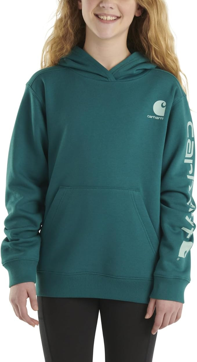Carhartt boys Long Sleeve Hooded Sweatshirt | Amazon (US)