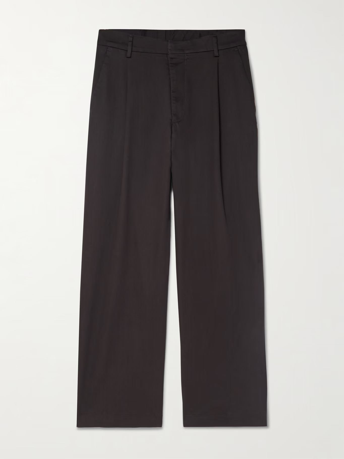 Kay 1420 Straight-Leg Pleated Organic Cotton-Blend Twill Trousers | Mr Porter (EMEA)
