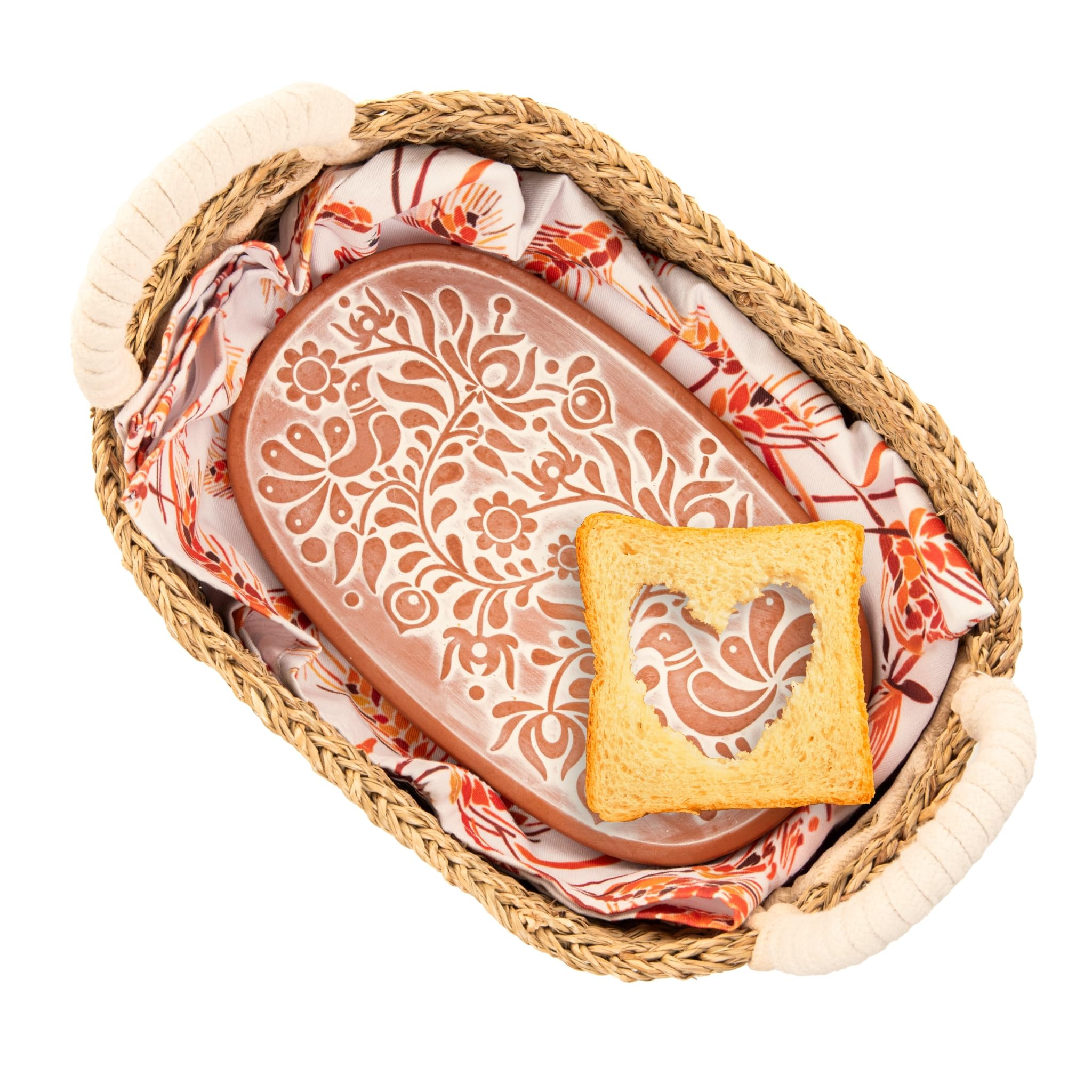 Vivi's Bread Warmer Basket with Stone | 100% Cotton Towel | Gift Packaging for Sourdough Bakers |... | Amazon (US)