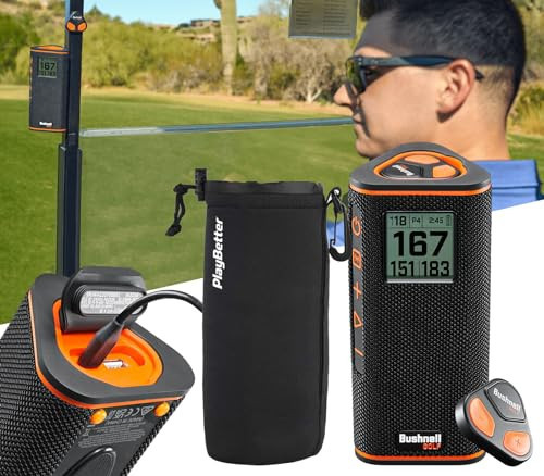 Bushnell Wingman View Golf Speaker Bundle - Easy-to-Read LCD Display, Bluetooth Music & Audible GPS Distances - Includes Wingman View & Protective Wingman Pouch | Amazon (US)
