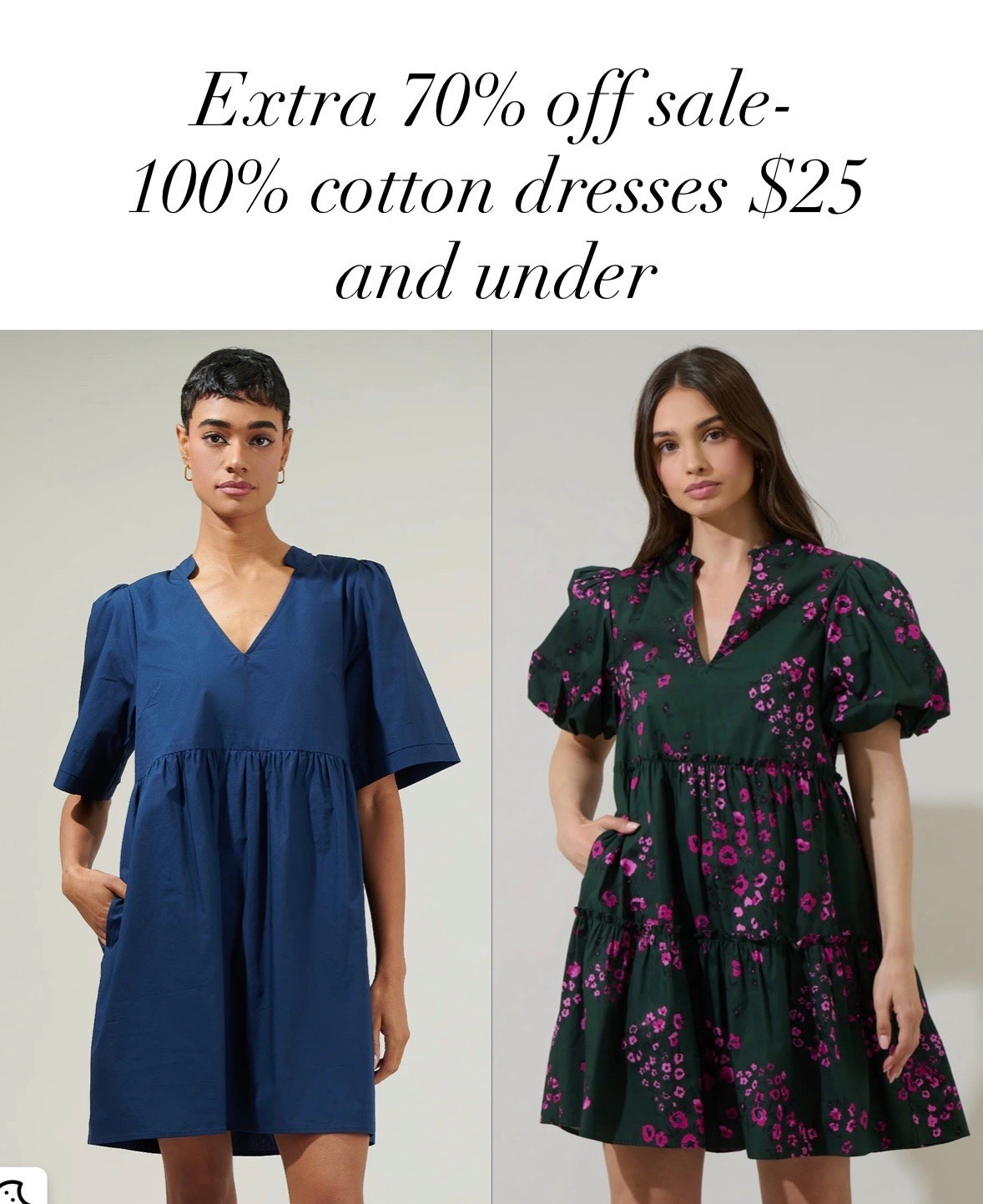 I’m not normally one to look ahead to fall in July. But can’t resist deals like these, so I had to grab them! After the extra 70% off code the navy dress is $24 and the floral one is $20!

#LTKSaleAlert