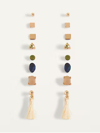 Gold-Tone Variety Earrings Set 8-Pack | Old Navy (US)