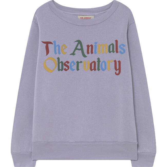 The Animals Observatory | Bear Logo Sweatshirt, Soft (Purple, Size 4Y) | Maisonette | Maisonette