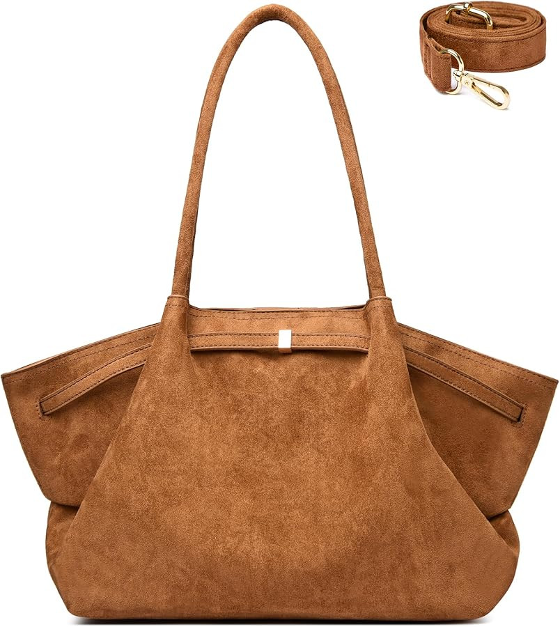 Makukke Damen Handtasche Shopper Groß in Faux Wildleder – 3-in-1 Schultertasche & Hobo Bag –... | Amazon (DE)