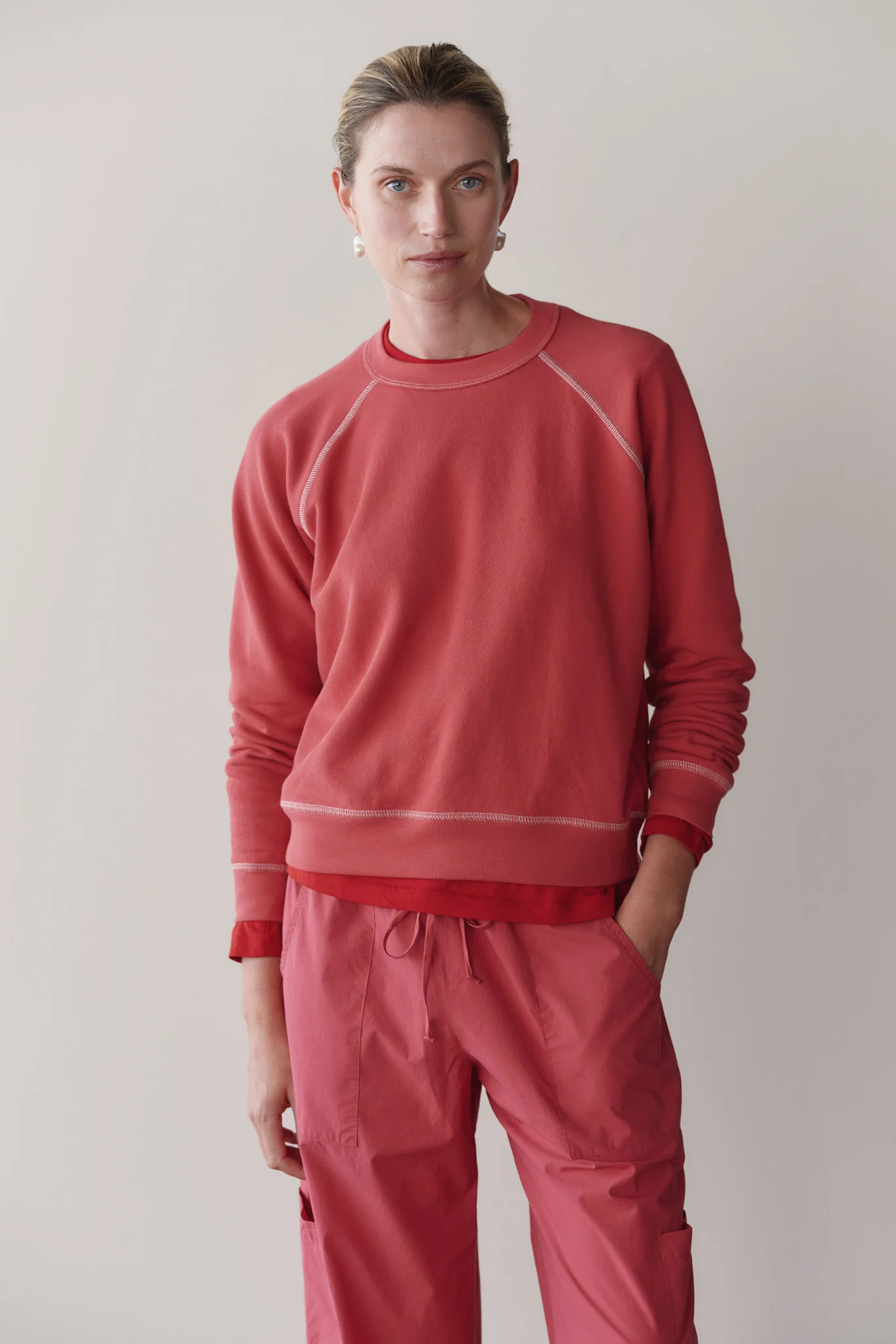 The Eco-Terry Contrast Stitch Sweatshirt | DONNI.