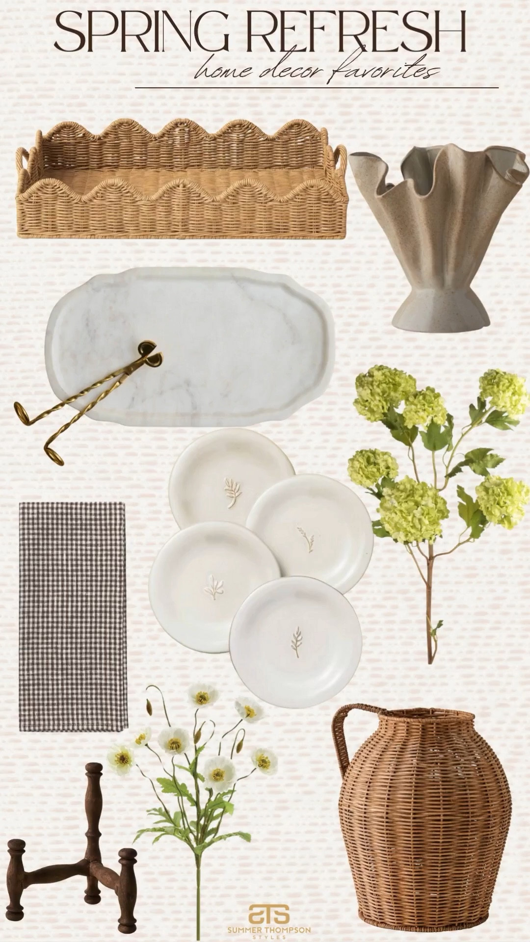 Currently eyeing these finds for spring/Summer around my home! 

Ceramics stoneware napkins marble tray vase faux stems wicker spring home refresh 

#summerthompsonstyles


#LTKSeasonal #LTKHome #LTKdayinmylife