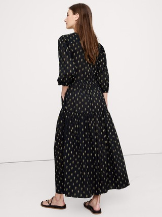 Cotton Wrap Maxi Dress | Banana Republic (US)