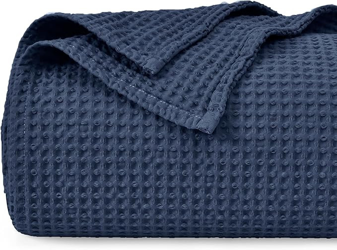 PHF 100% Cotton Waffle Weave Blanket Queen Size 90"x90"-Lightweight Washed Soft Breathable Blanke... | Amazon (US)