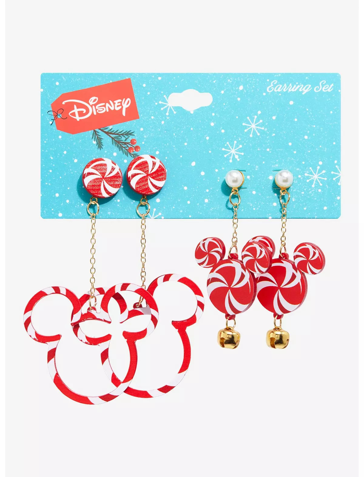 Disney Mickey Mouse Candy Cane Earring Set - BoxLunch Exclusive | BoxLunch