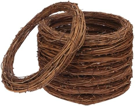 8 Pcs 10 Inch Natural Grapevine Wreath Set, Hand-Woven Vine Branch Wreaths for DIY Crafts, Christ... | Amazon (US)