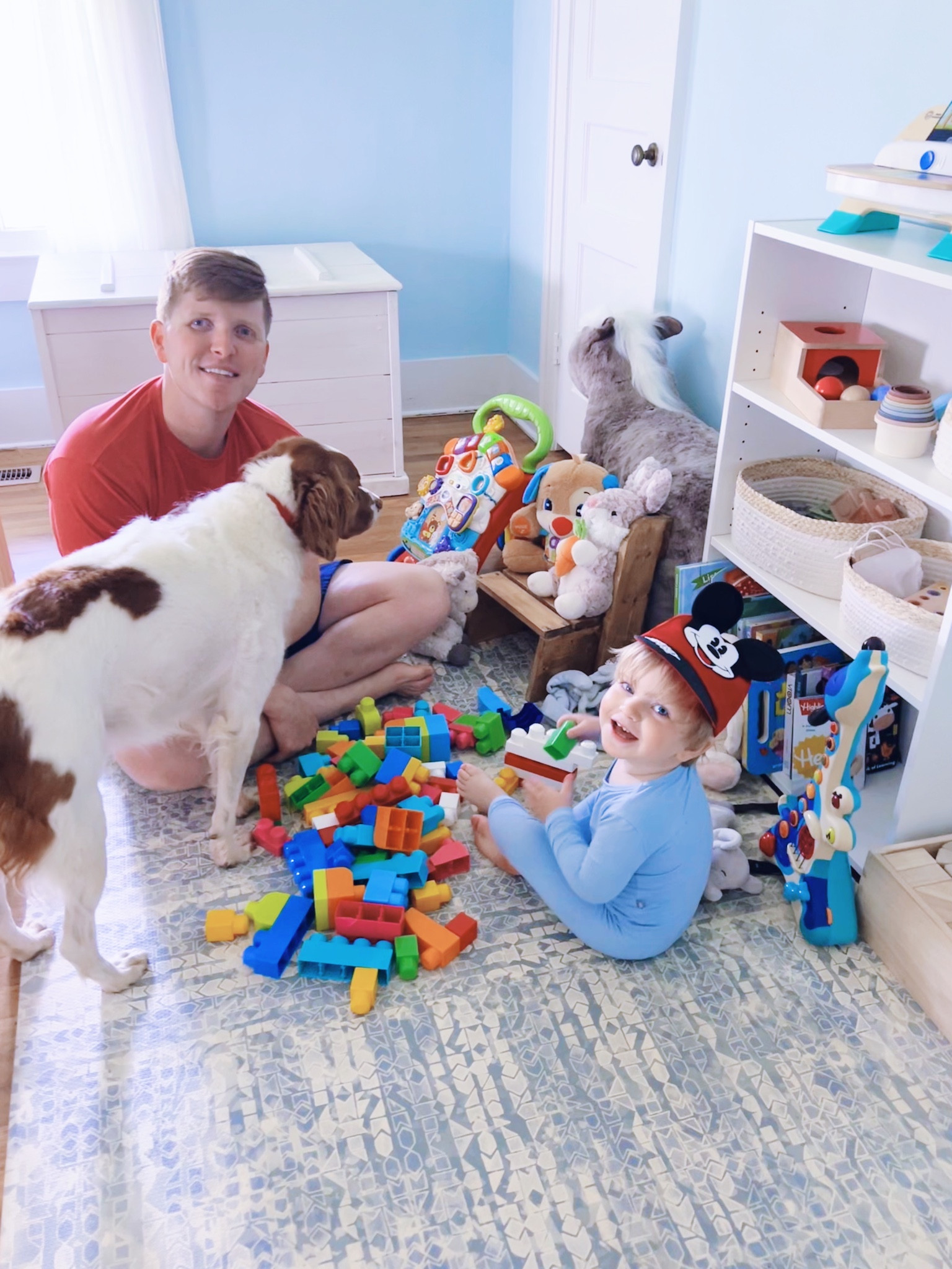 cinnamon rolls for breakfast, insisted on wearing his Mickey hat 🧢, and blocks with “Dada” - mornings like this 🥹🫶🏽 

#LTKbaby #LTKhome #LTKfamily