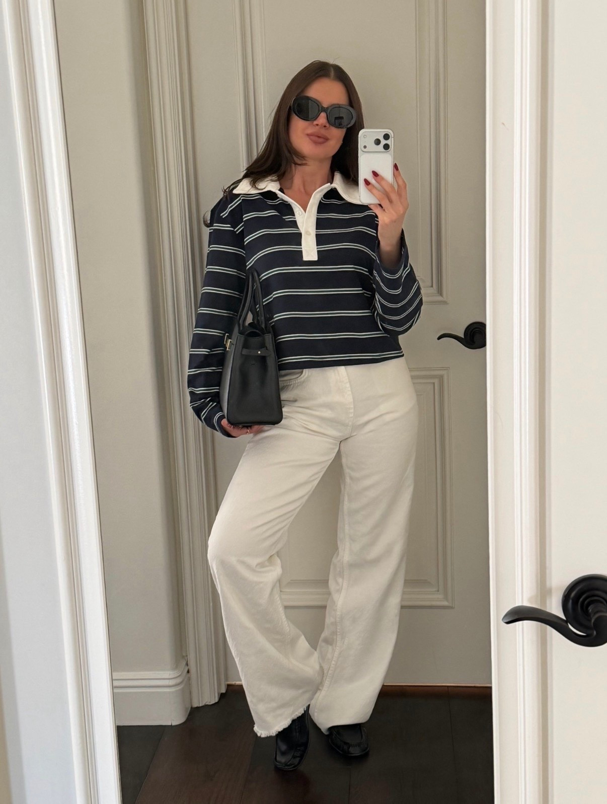 Fall outfit idea 
#polo #striped #rugby #shirt #whitejeans #loafers 

#LTKFindsUnder50 #LTKFindsUnder100 #LTKSeasonal