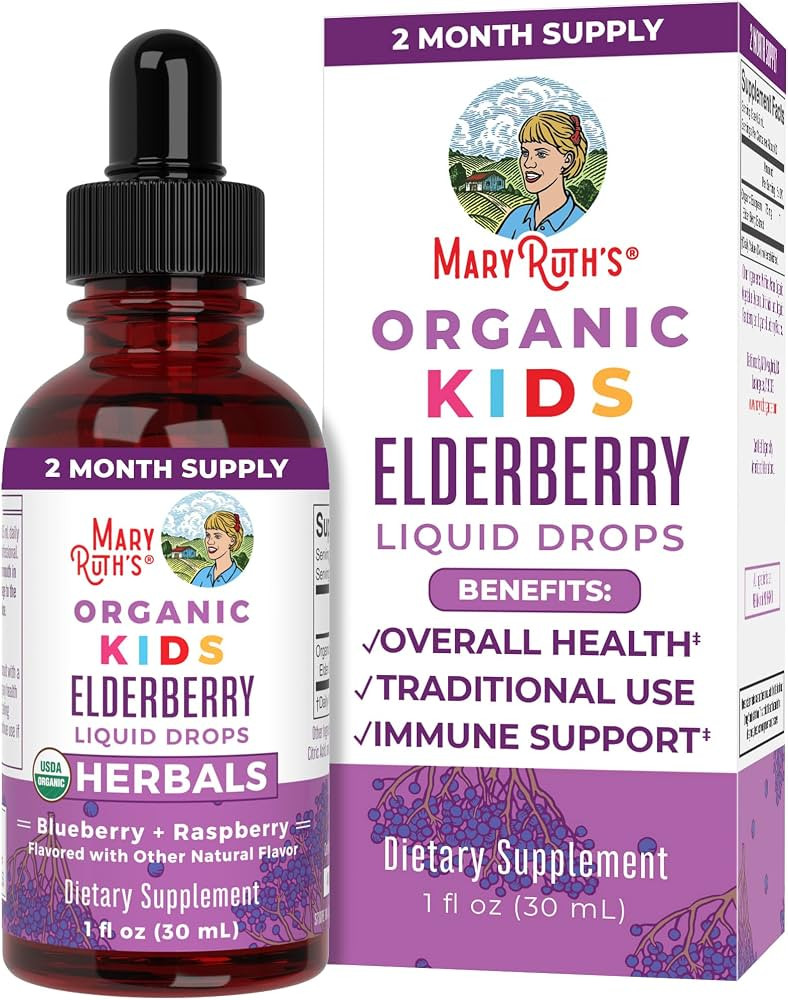 MaryRuth Organics Cocomelon Kids Elderberry Syrup, USDA Organic Elderberry, Sugar Free Kids Immun... | Amazon (US)