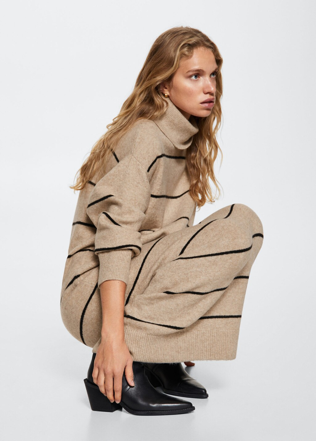 Knitted turtleneck dress -  Women | Mango USA | MANGO (US)